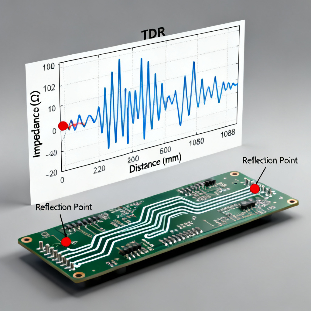 TDR impedance profile simulation for transmission line reflection report