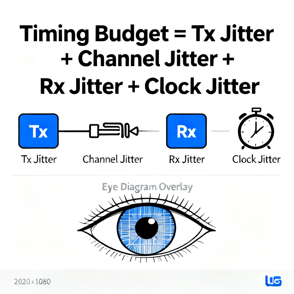 Timing budget calculation using jitter in High Speed PCB Simulation with HyperLynx SI