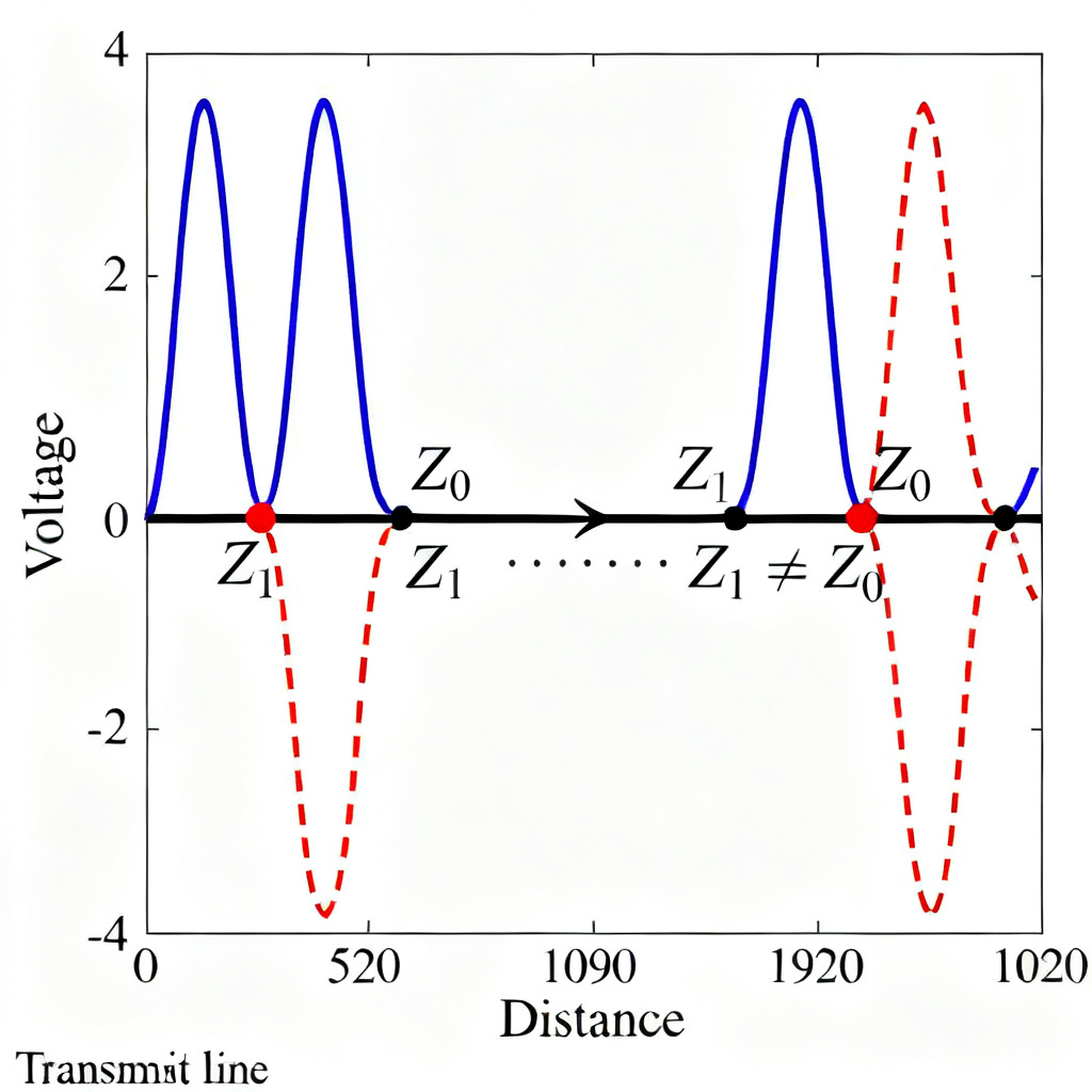discontinuities cause reflection in transmission line