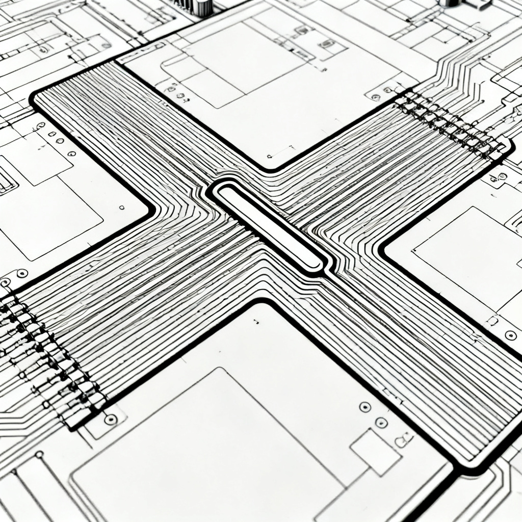 Ungrounded Coplanar Waveguide PCB design showing single-layer structure