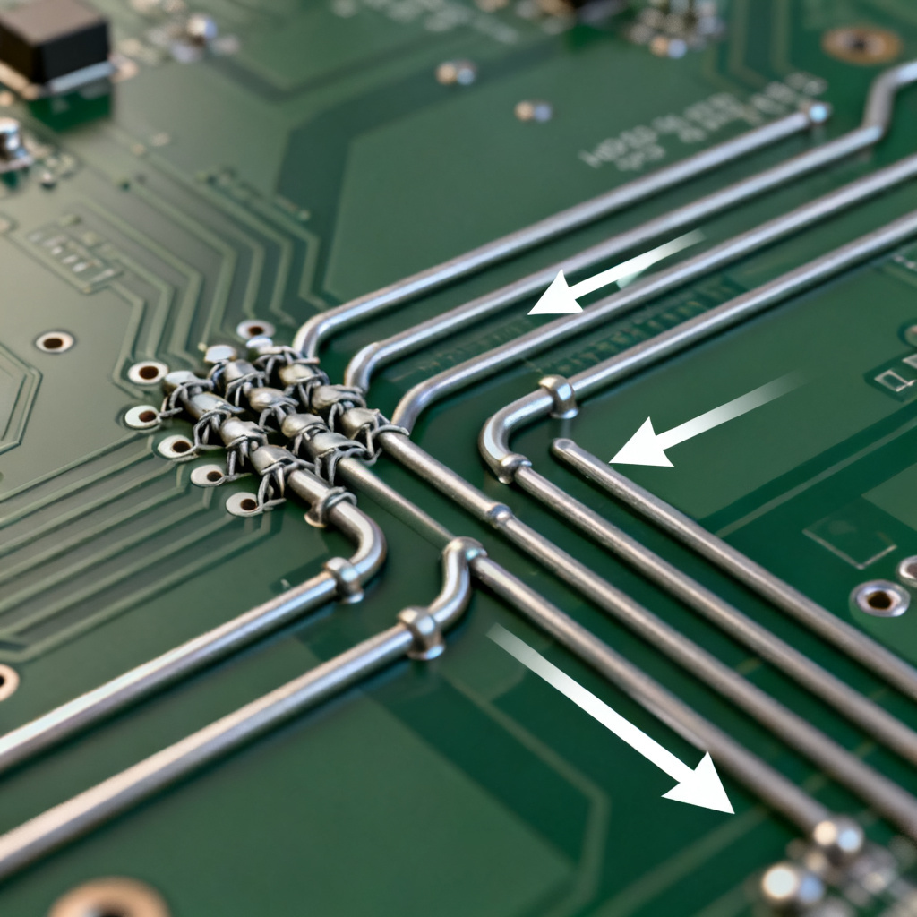 Via stitching technique in return path PCB design for high current vs high speed signals