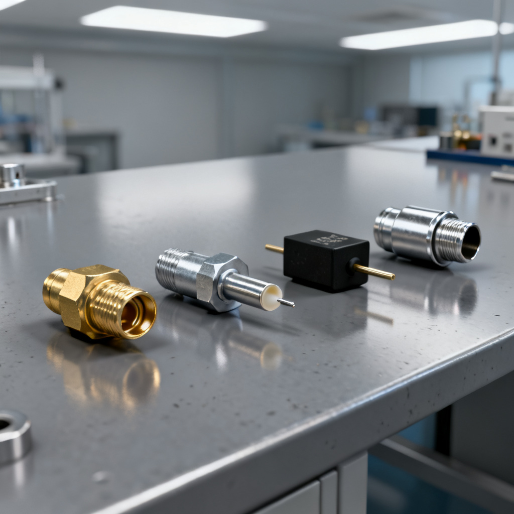 VNA calibration kit with SOLT standards for accurate S11 return loss measurement