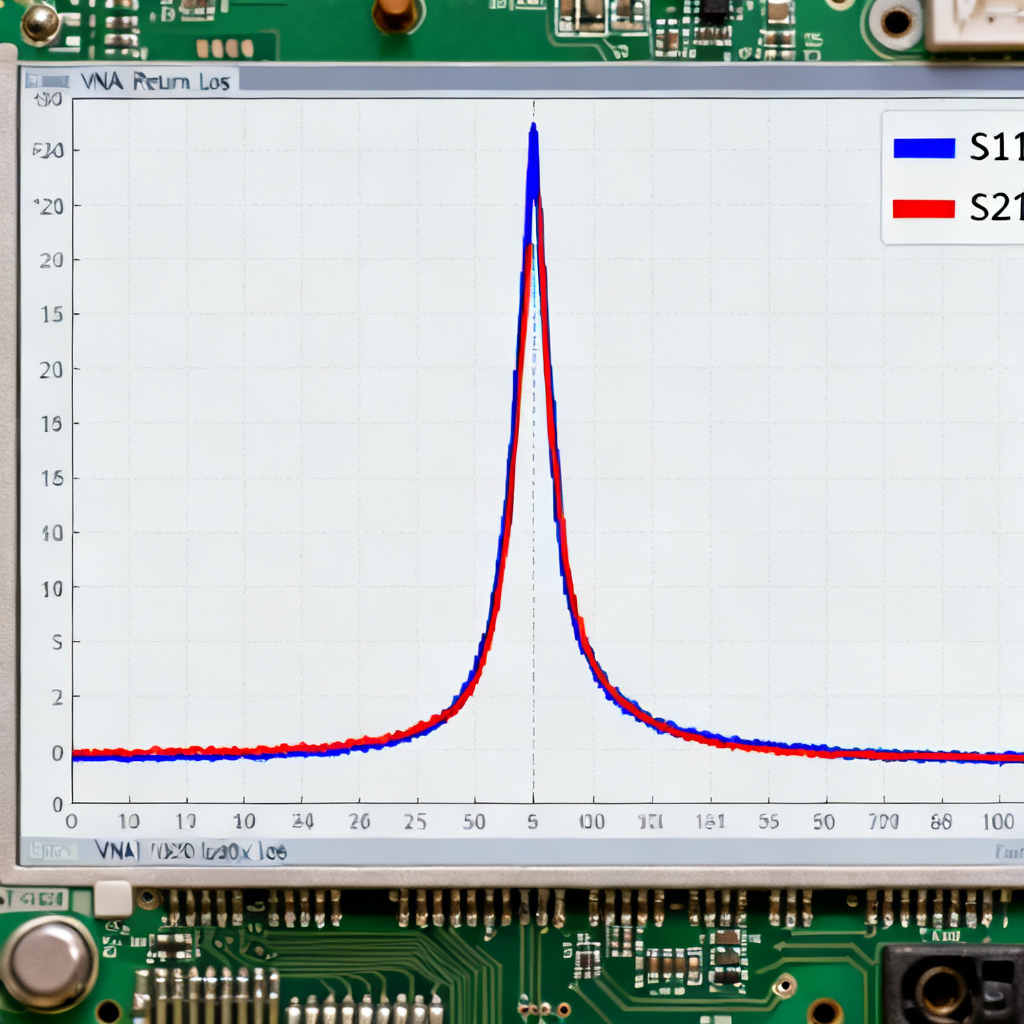 VNA S11 and S21 measurement results showing return path impedance verification