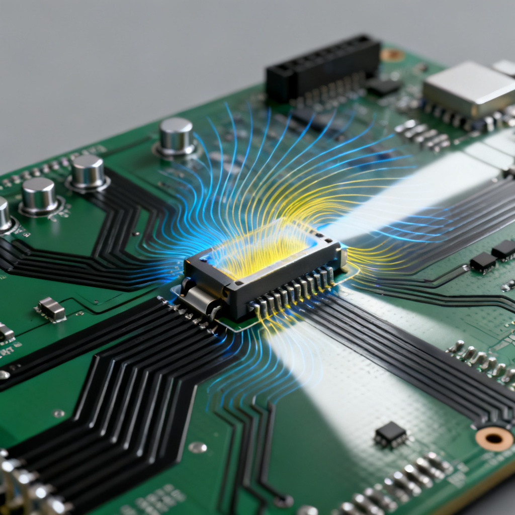 Common-mode radiation caused by return path discontinuity in high speed PCB creating EMI EMC problems