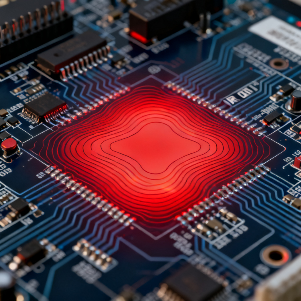 DC IR-drop analysis Power Integrity PCB Simulation showing voltage contour map