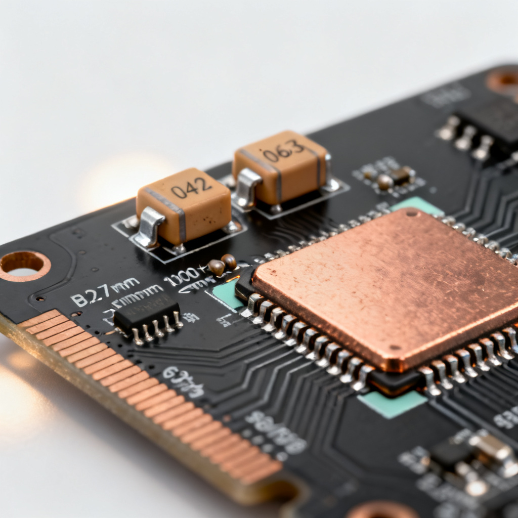 Decoupling capacitor placement for power integrity PCB showing optimal positioning near IC pins