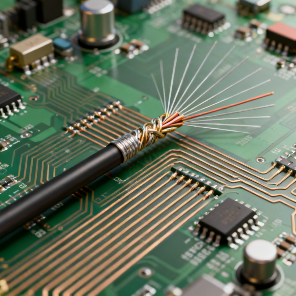 Differential vs common mode radiation overview in high speed PCB design showing signal loop and cable antenna