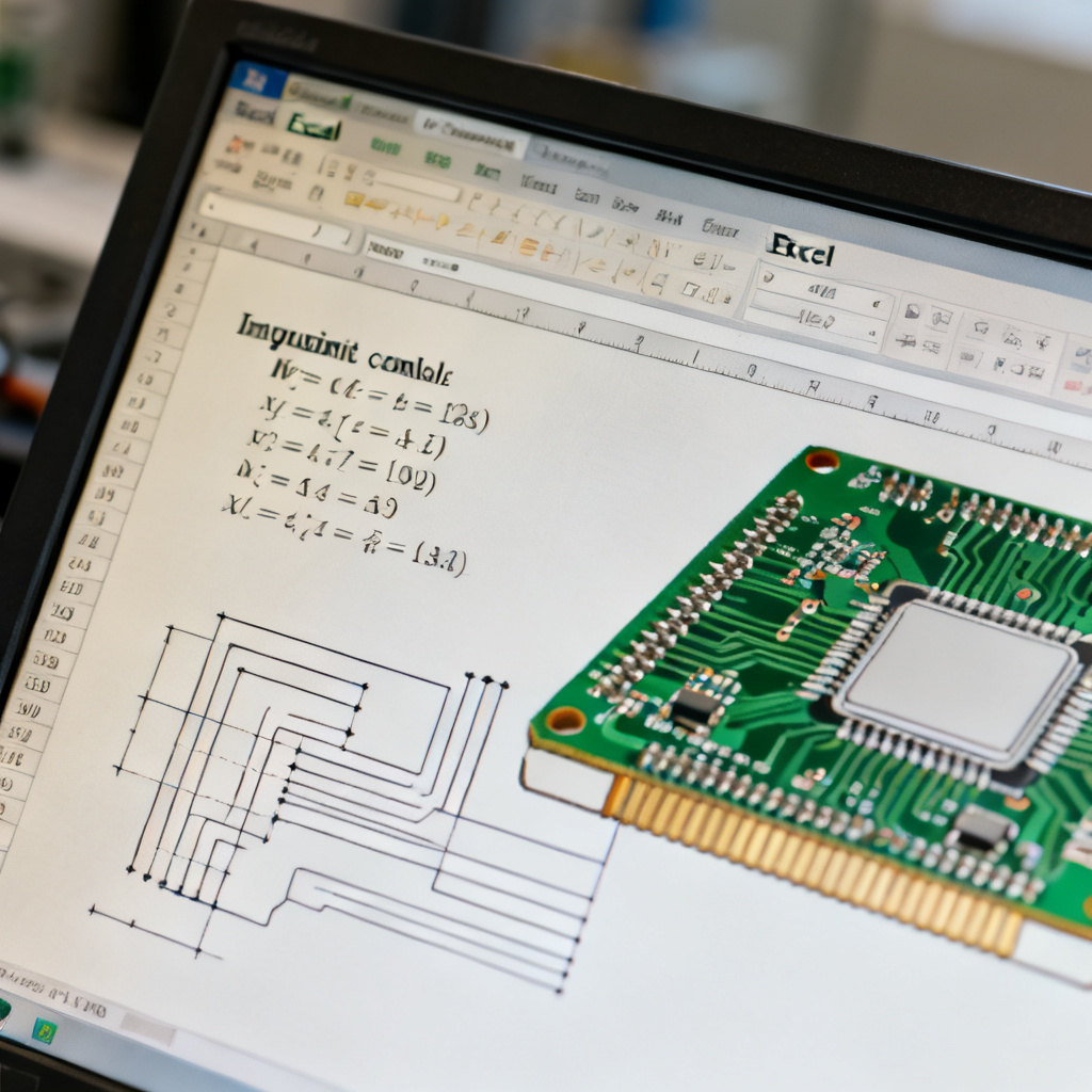 Differential pair impedance formulas in Excel showing Hammerstad and Jensen model for high-speed PCB