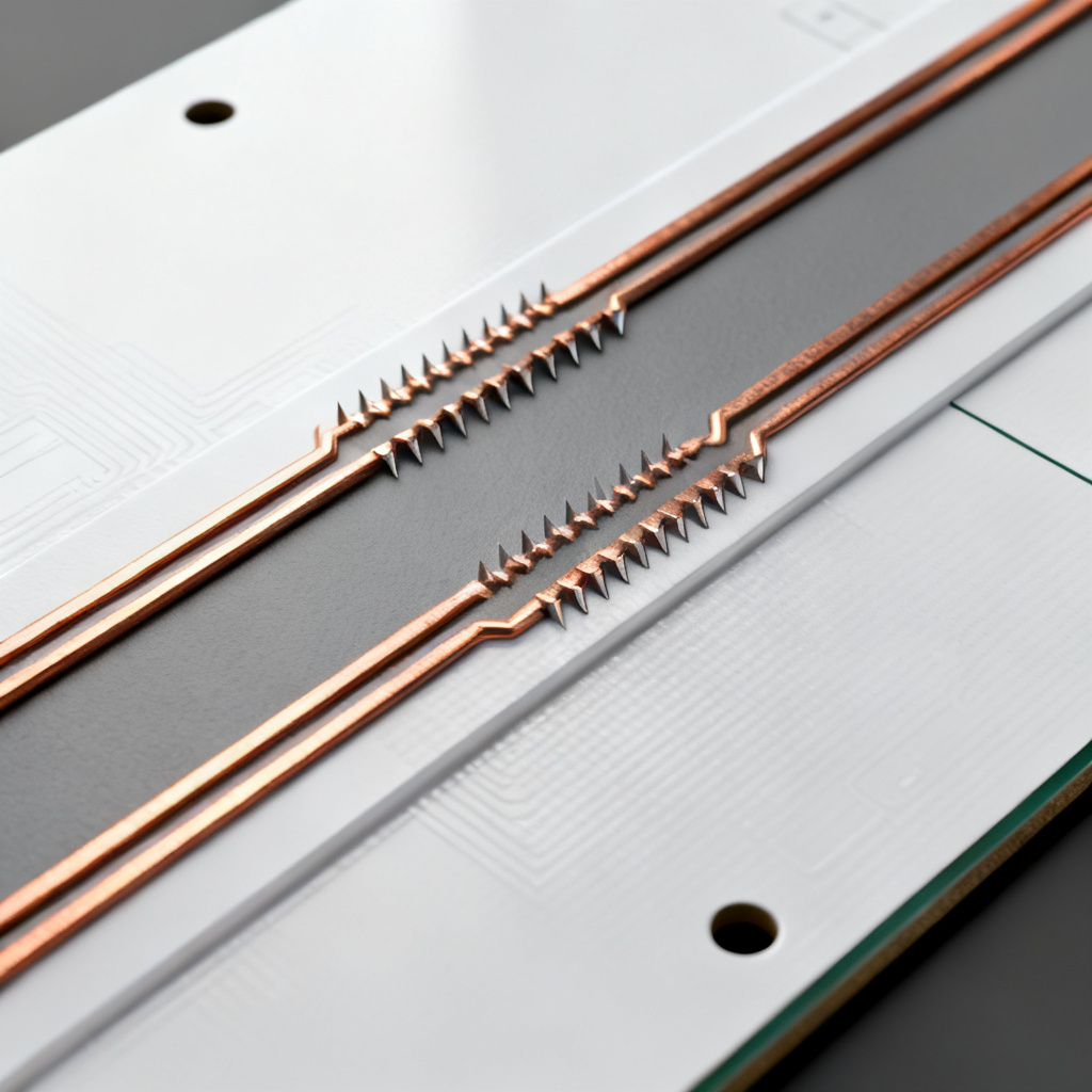 Edge-coupled differential pair routing on a high-speed PCB with close trace spacing