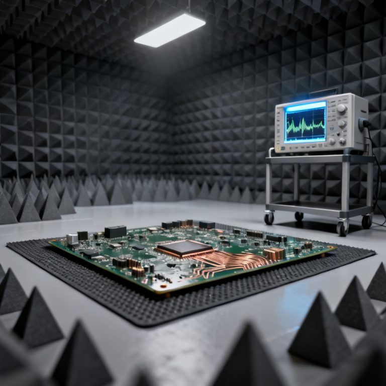 EMI EMC High Speed PCB measurements in a semi-anechoic chamber