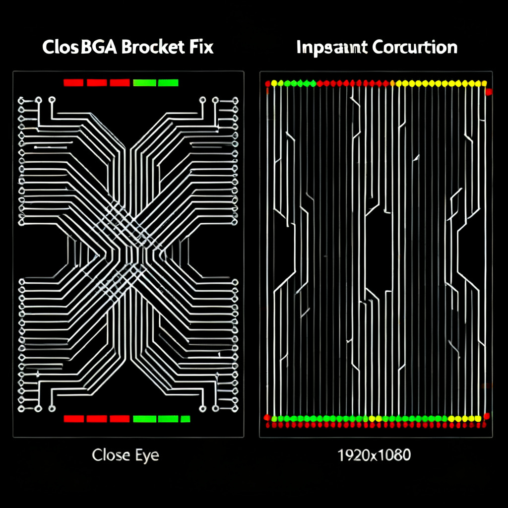 Eye diagram comparison before and after BGA breakout impedance fix for 25Gbps