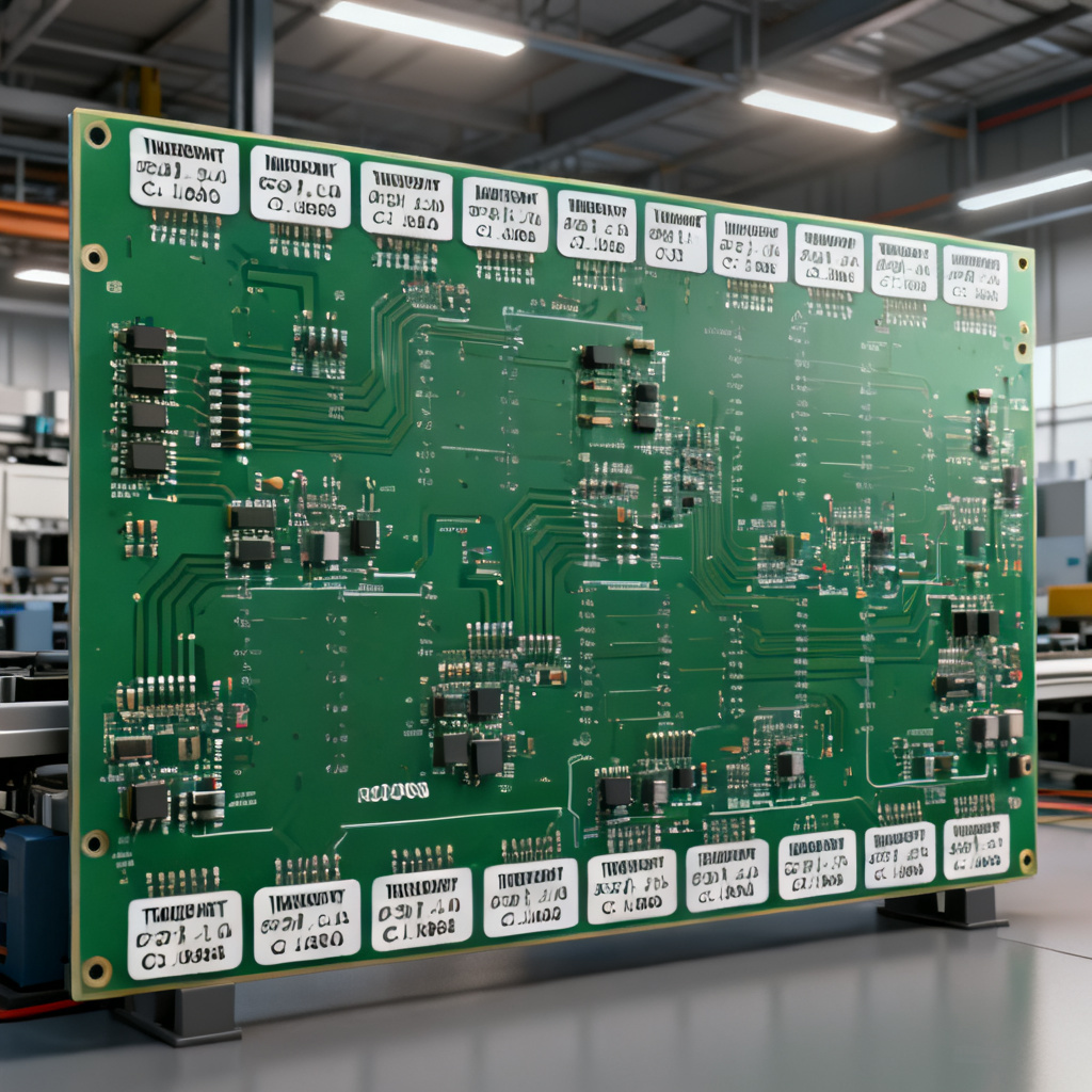 Impedance coupon placement along PCB panel edge for manufacturing test