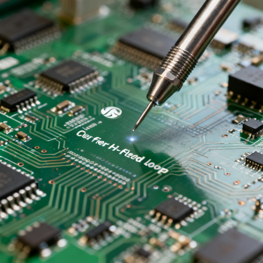 Near field probe scanning high speed PCB for EMI hotspots