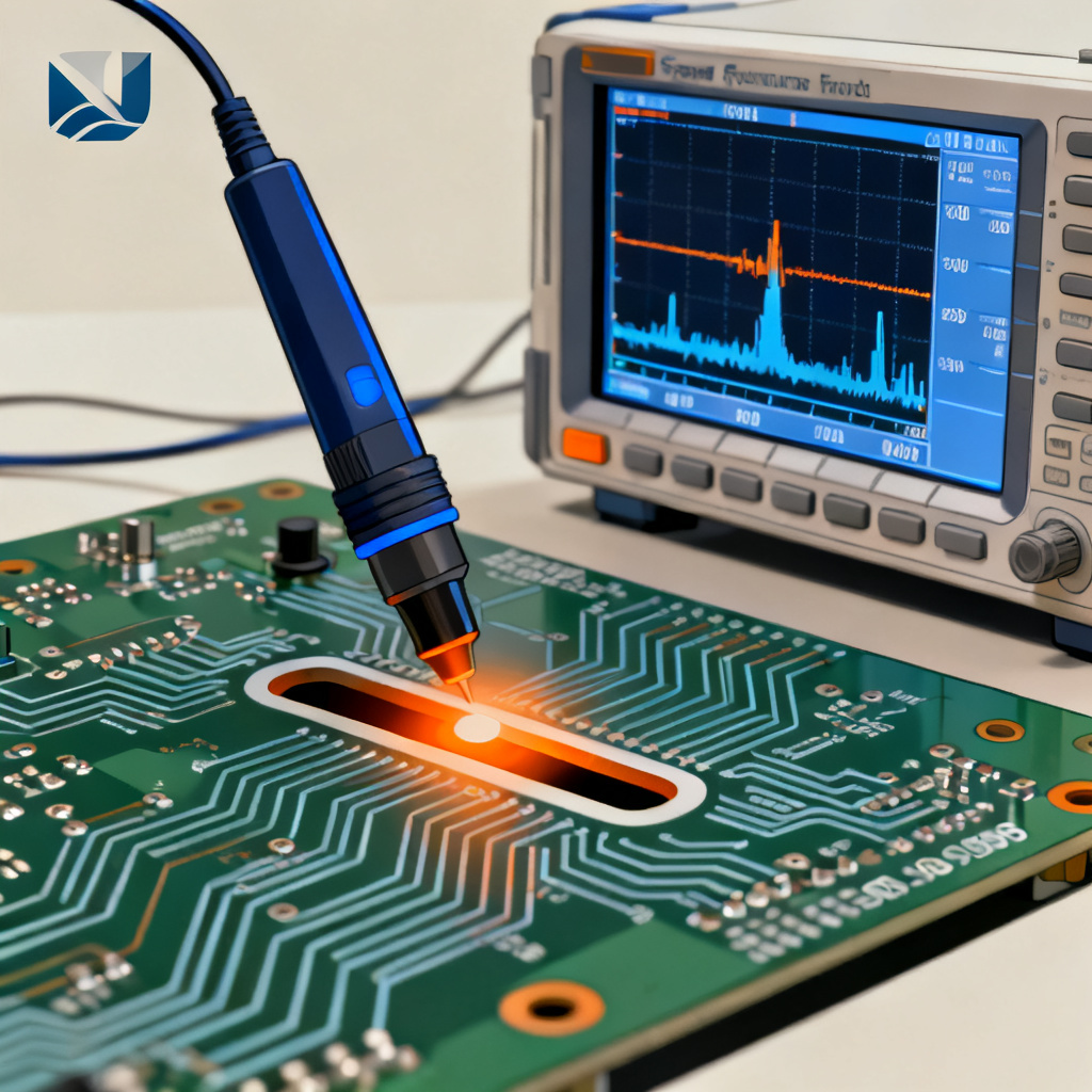 Near-field scanning for slot antenna detection in power integrity analysis
