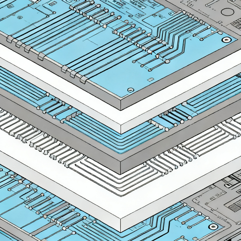 PCB stackup and impedance control diagram for differential pair calculator in high-speed PCB design
