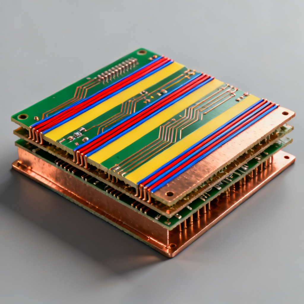 PCB stackup cross section showing differential pair layers for impedance control