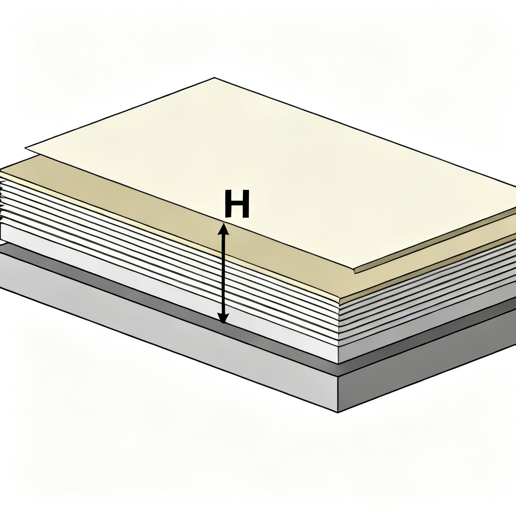 PCB stackup design with dielectric height H control for differential pair impedance