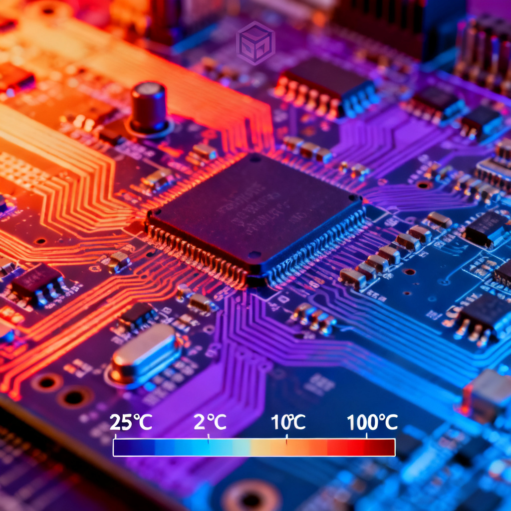 PCB thermal imaging detecting DC drop hotspots in power planes and traces