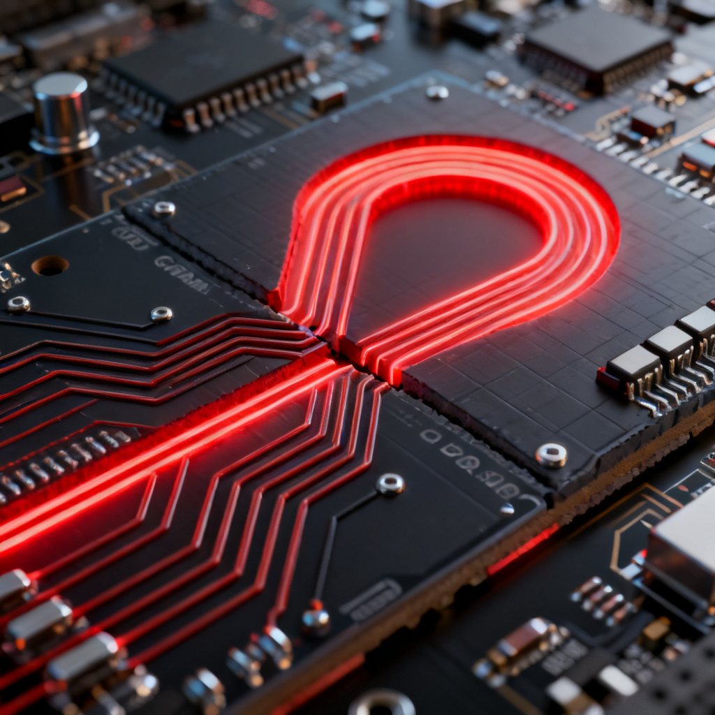 Return path discontinuity in high speed PCB showing increased loop area causing EMI EMC problems