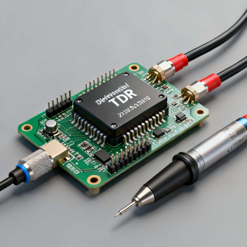 True differential mode TDR test setup for measuring differential pair impedance on high-speed PCB