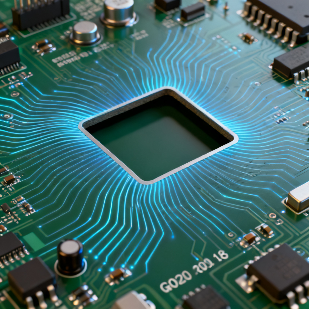Unintentional slot antenna formed by PCB cutout causing EMI radiation